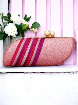 Toobacraft - Embellished Box Clutch - Pink