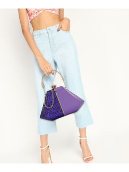 Toobacraft - Embellished Box Clutch - Purple