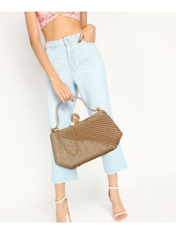Toobacraft - Embellished Box Clutch - Gold
