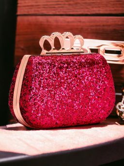 Toobacraft - Embellished Box Clutch - Pink