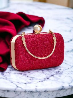Toobacraft - Embellished Box Clutch - Pink