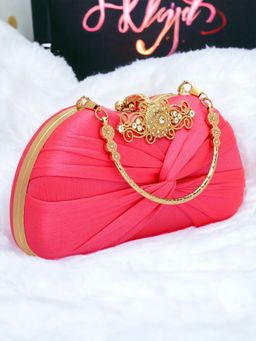 Toobacraft - Embellished Box Clutch - Pink