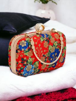 Toobacraft - Embroidered Sequined Box Clutch