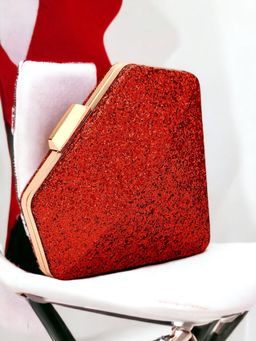 Toobacraft - Embellished Box Clutch - Red