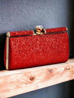 Toobacraft - Embellished Box Clutch - Red