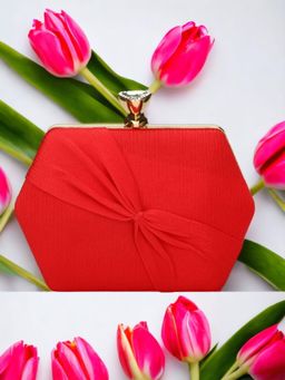 Toobacraft - Bow Textured Box Clutch