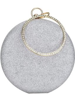 Toobacraft - Silver-Toned Embellished Box Clutch