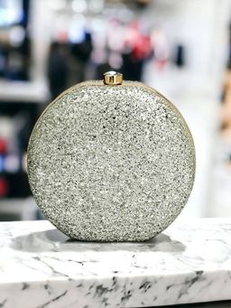 Toobacraft - Embellished Box Clutch - Silver