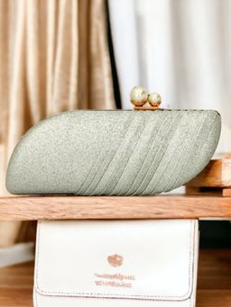 Toobacraft - Embellished Box Clutch - Silver