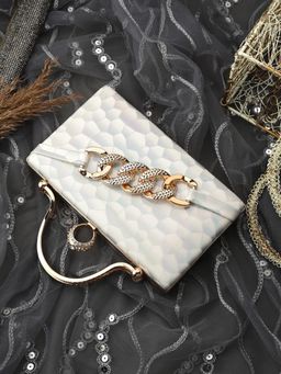 Toobacraft - Textured Box Clutch - White