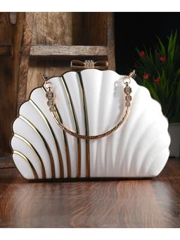 Toobacraft - Embellished Box Clutch - White