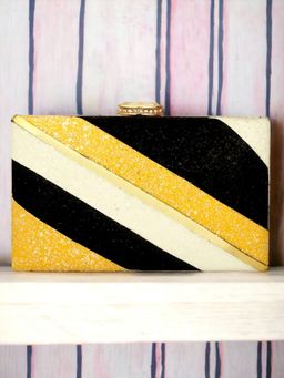 Toobacraft - Embellished Box Clutch - Yellow
