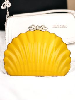 Toobacraft - Solid Half Moon Clutch - Yellow