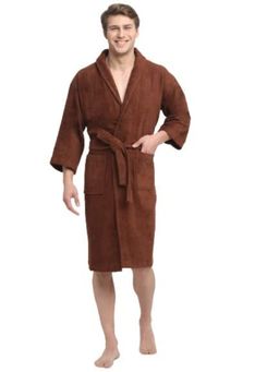 Creeva - Brown 100% Cotton Bath Robe