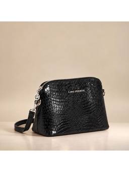 Lino Perros - women croco black sling bag