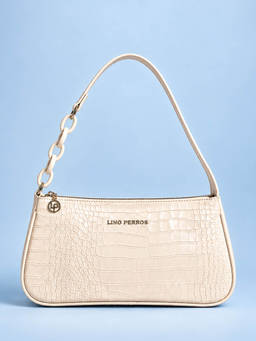 Lino Perros - Women Fancy Off White Shoulder Bag