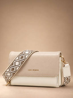 Lino Perros - Women Voyage Mini Boho Beige Sling Bag with Detachable Strap