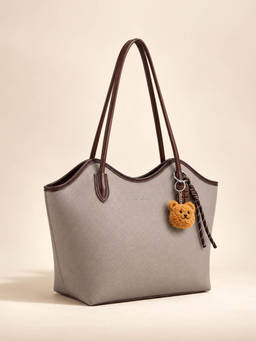 Lino Perros - Avril Echo Grey Tote Bag with Key Chain