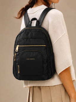 Lino Perros - Black Solid Backpack