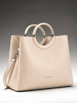 Lino Perros - Beige Solid Handbag