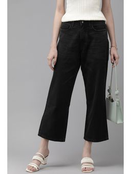 Van Heusen - Women Black Dark Wash Regular Fit Jeans