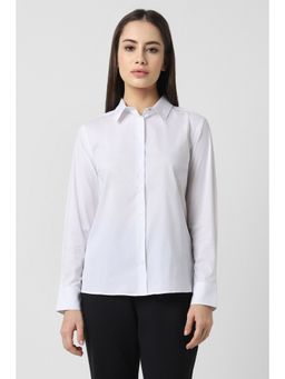 Van Heusen - Women White Solid Long Sleeves Formal Shirt
