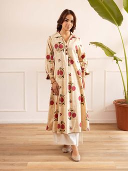 Autumnlane - Karen Sand Cotton Kurta and Pant