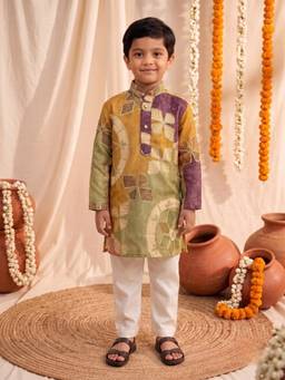 Autumnlane - Arya Multi Embroidery Boys Kurta and Pyjama