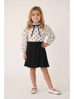 One Friday - Multi Colour Polka Print Full Sleeve Dress