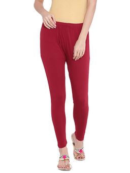 Rangriti - Women Maroon Solid Leggings