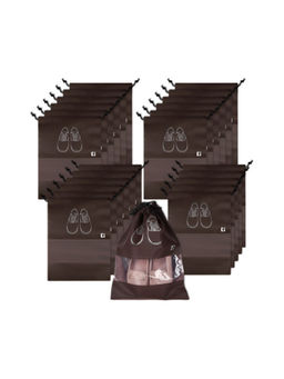 Kuber Industries - Brown Shoe Storage Bags (Pack of 24)