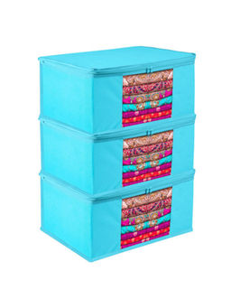 Kuber Industries - Blue Saree Covers (Pack of 3) (L)
