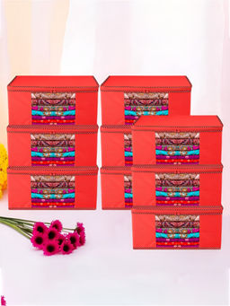 Kuber Industries - Red Saree Covers (Pack of 9)