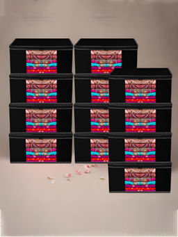 Kuber Industries - Black Saree Covers (Pack of 12)