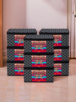 Kuber Industries - Black Saree Covers (Pack of 9)