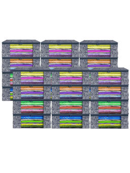 Kuber Industries - Navy Blue Saree Storage Covers (Pack of 24)