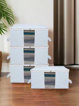 Kuber Industries - Grey Clothes Storage Organizers (Pack of 4) (L)