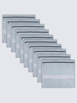 Kuber Industries - Grey Single Saree Bags (Pack of 10)