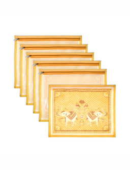 Kuber Industries - Cream Saree Storage Bags (Pack of 6)