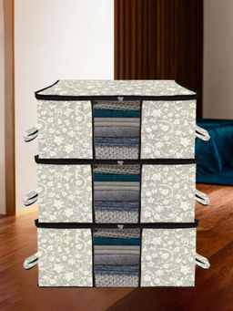 Kuber Industries - Grey Clothes Storage Organizers (Pack of 3) (L)