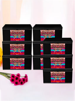 Kuber Industries - Black Saree Covers (Pack of 9)