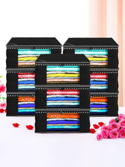 Kuber Industries - Black Saree Covers (Pack of 9)