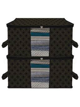 Kuber Industries - Black Clothes Storage Organizers (Pack of 2) (L)