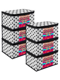 Kuber Industries - White Saree Storage Bags (Pack of 6)
