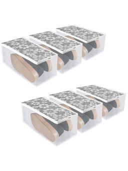 Kuber Industries - Grey Waterproof Shoe Storage Bags (Pack of 6)