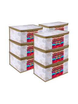 Kuber Industries - White Saree Covers (Pack of 9)