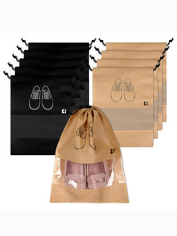 Kuber Industries - Multi-Color Non-Woven Shoe Storage Bags (Pack of 10)