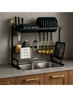 Epicasa - Black Multifunctional Over-Sink Dish Drying Rack