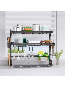 Epicasa - Black 2-Tier Over Sink Dish Drying Rack