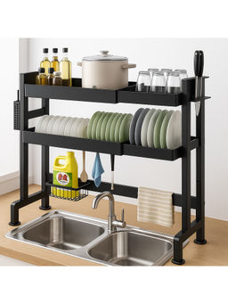 Epicasa - Black 2-Tier Over Sink Dish Drying Rack